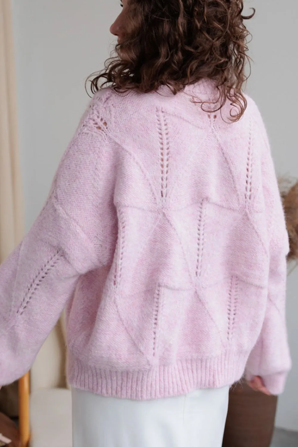 Sequin Round Neck Long Sleeve Sweater, image 3