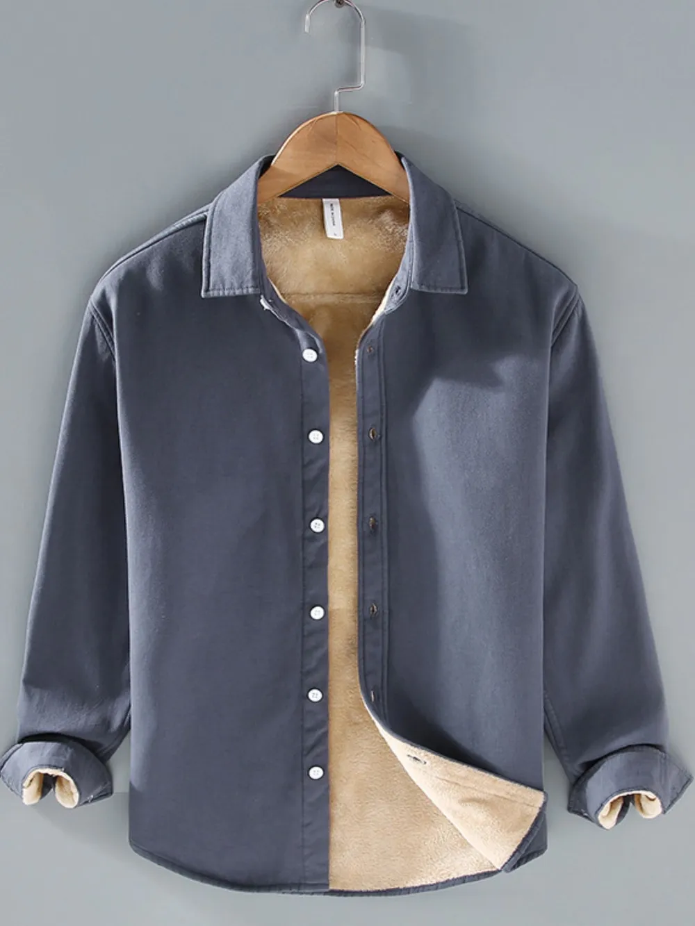 Men's Plus Size Button Up Long Sleeve Shirt, image 3