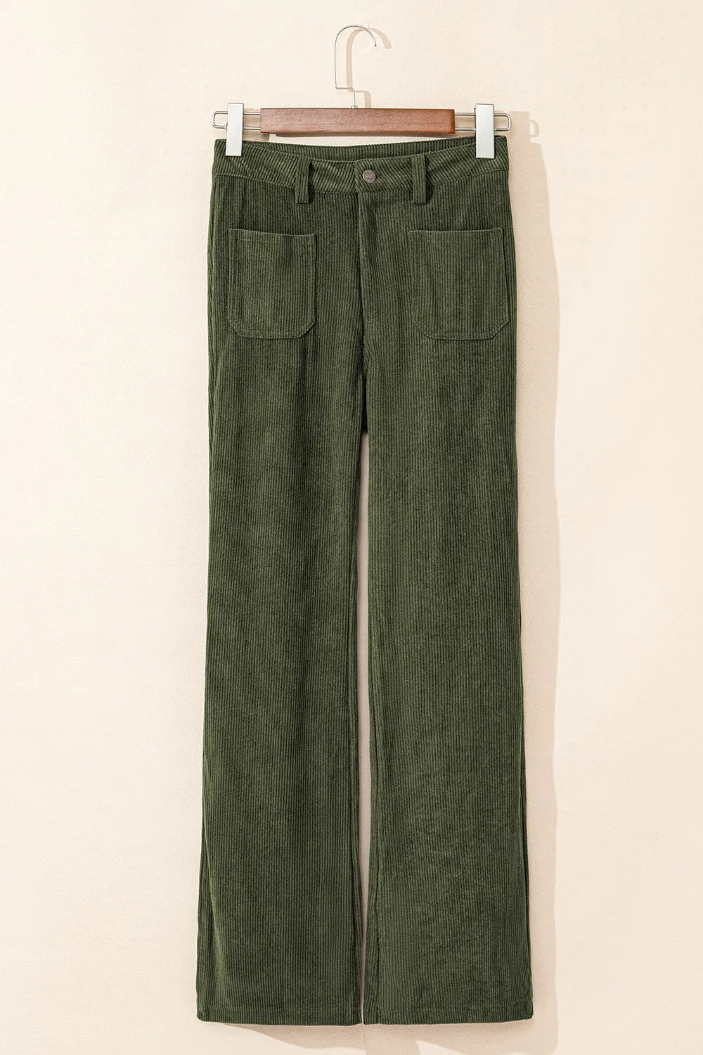 High Waist Square Pockets Corduroy Pants, image 16