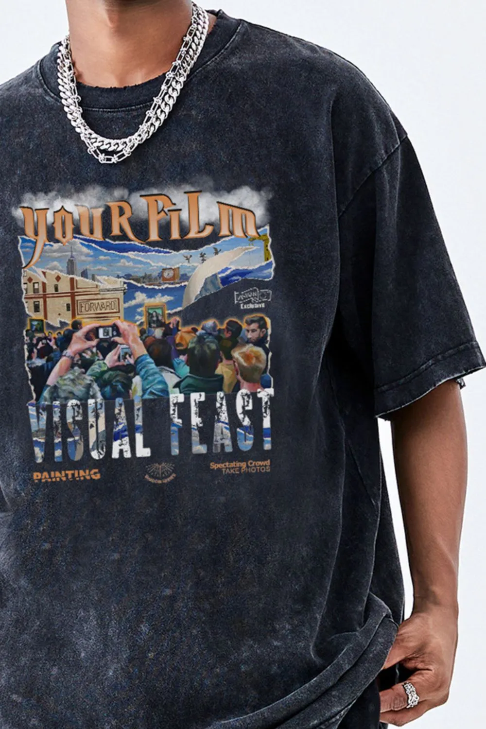 Men's Graphic Round Neck Short Sleeve T-Shirt, image 4