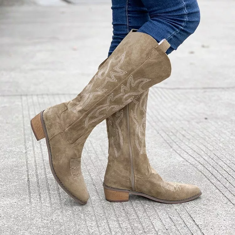 Point Toe Block Heels Boots, image 14