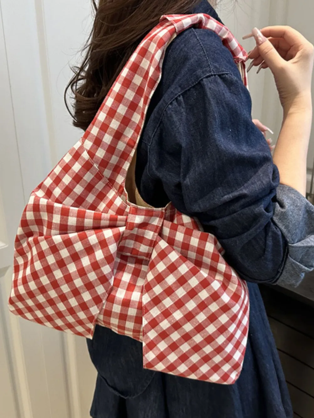 Ruched Bow Shoulder Bag, image 12