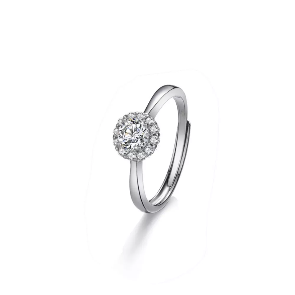 1 Carat Moissanite 925 Sterling Silver Ring, image 3