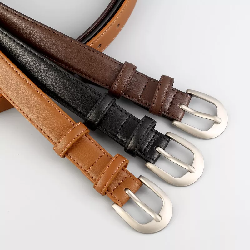 Classic Leather Skinny Belt, image 2