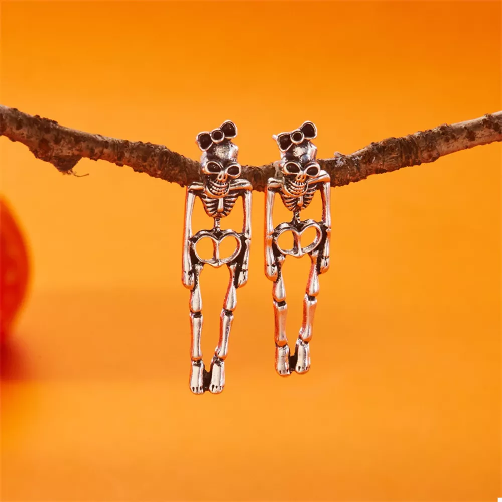 Halloween Skeleton Drop Earrings, image 11