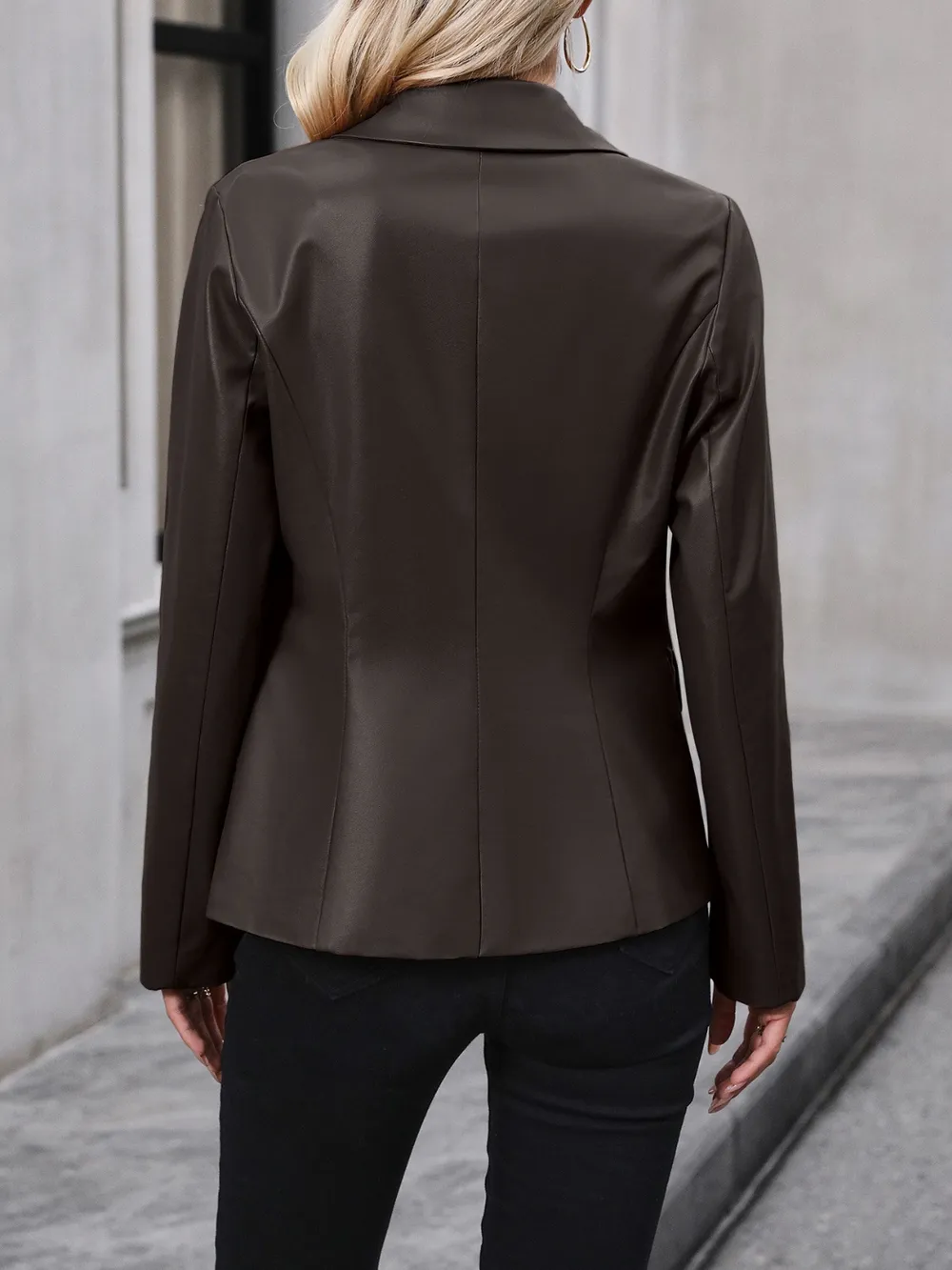 Button Up Collared Neck Blazer, image 11
