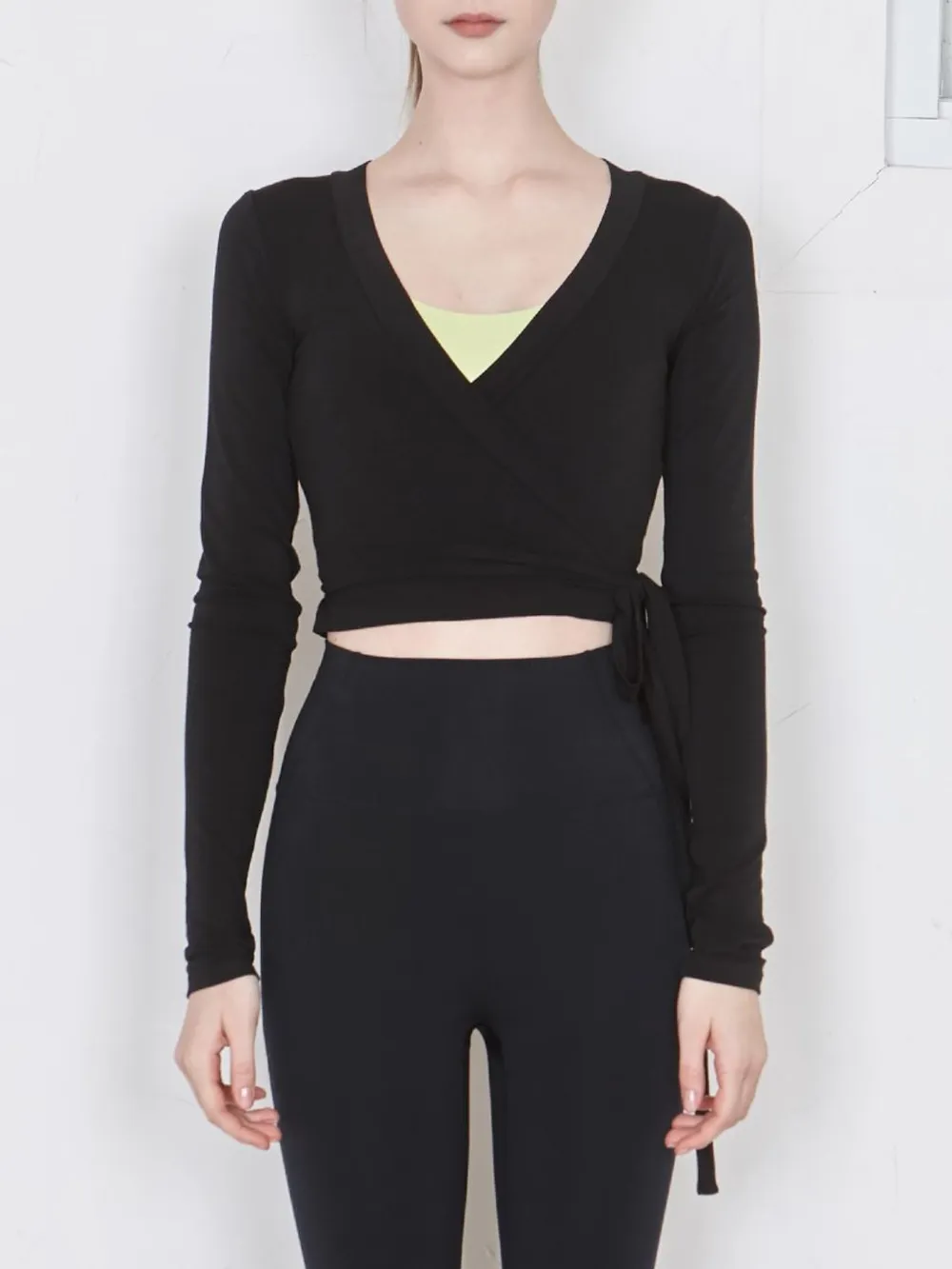 Tied Surplice Long Sleeve Top, image 22