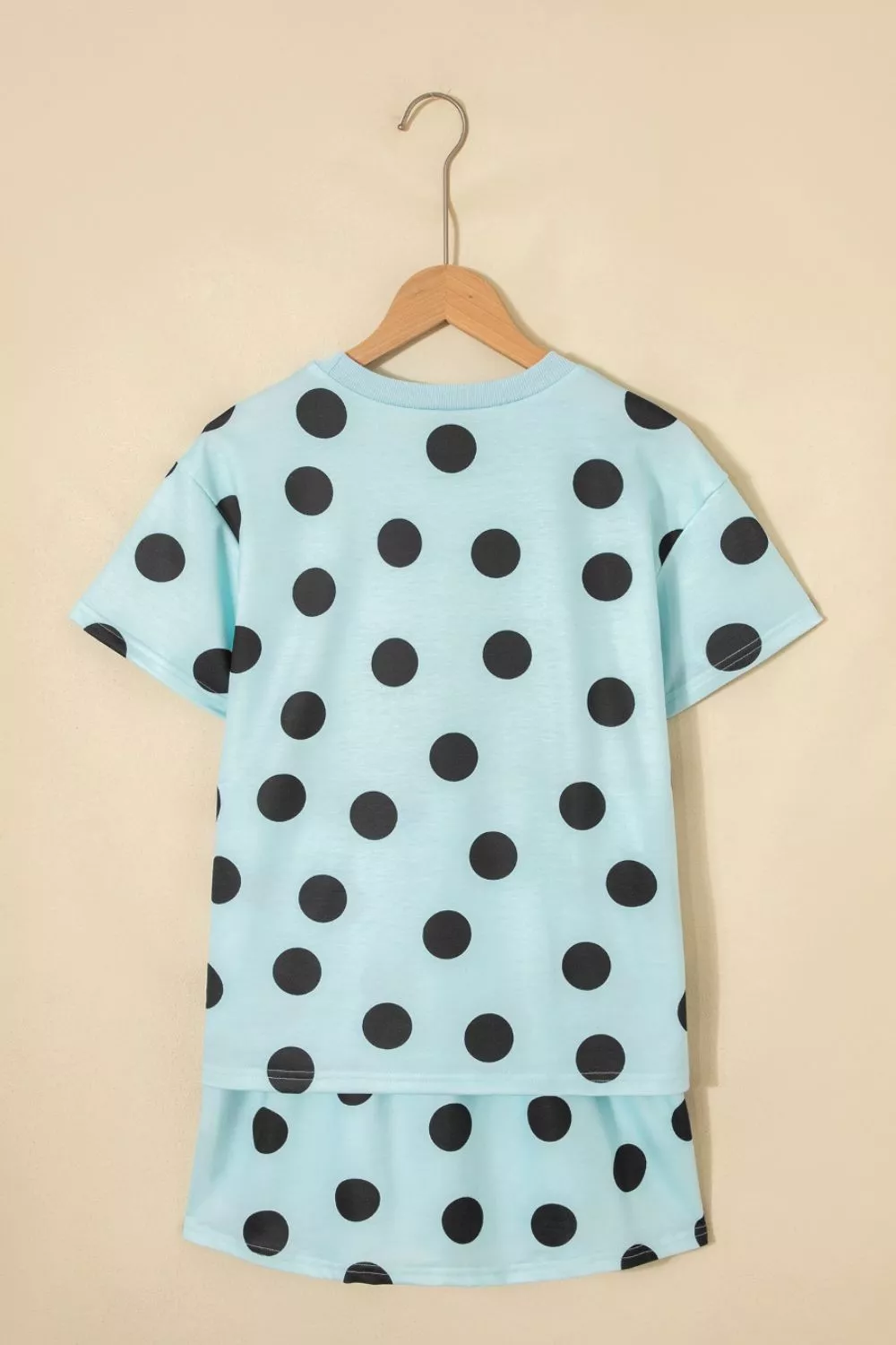 Polka Dot Short Sleeve Top Casual Skort 2pcs Outfit, image 8