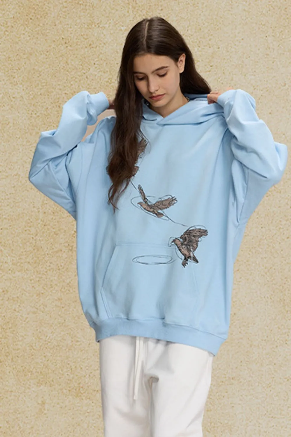Men's Graphic Long Sleeve Hoodie with Kangaroo Pocket, image 7
