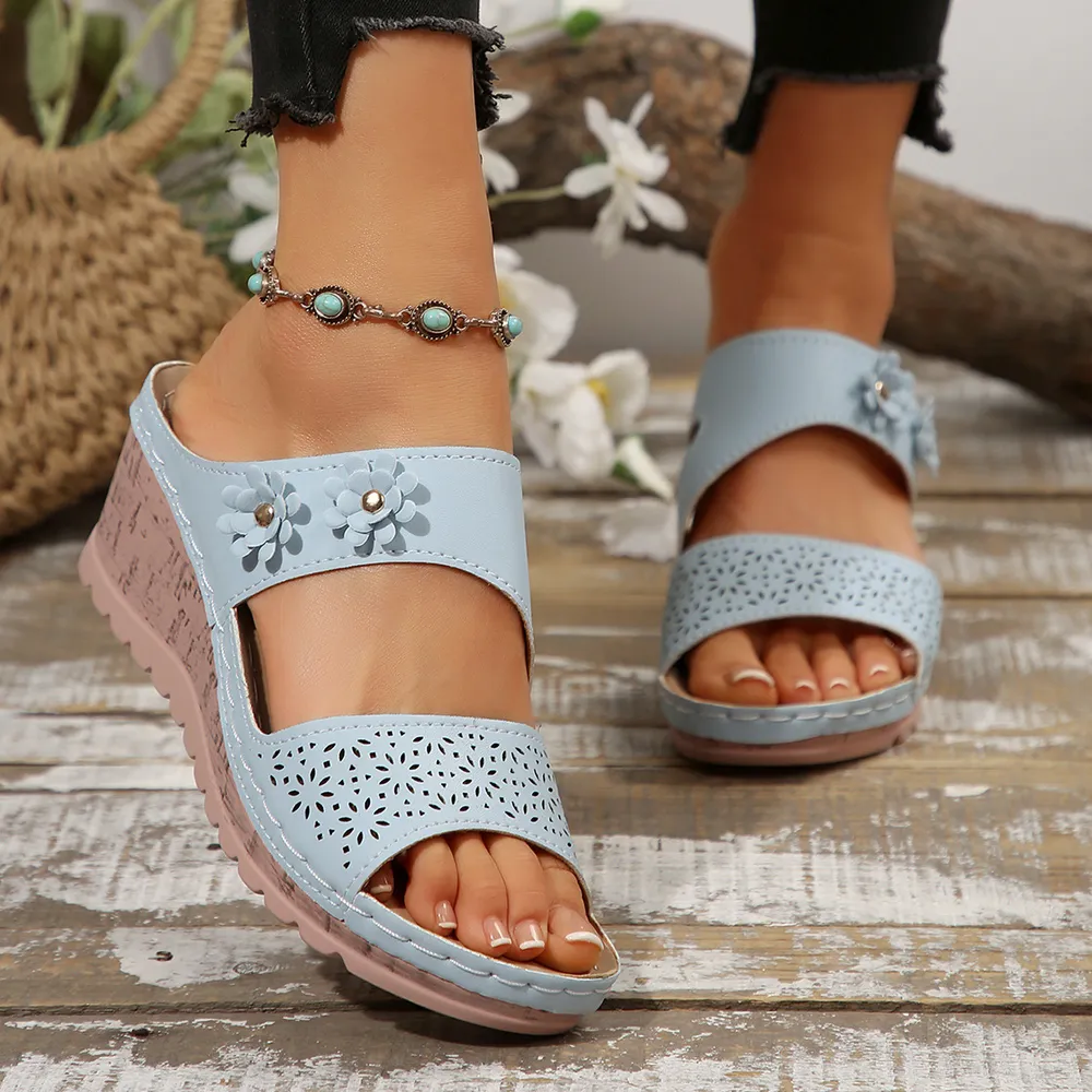 Open Toe Wedge Sandals, image 5