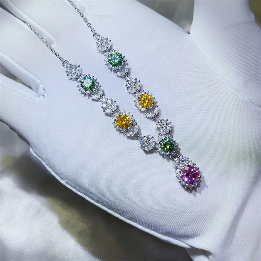 3.5 Carat Moissanite 925 Sterling Silver Necklace, image 3