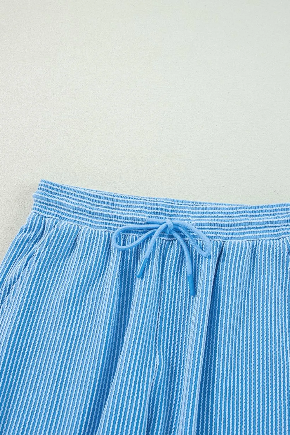 Ribbed Knit Round Neck Top and Pants Casual Set, image 19