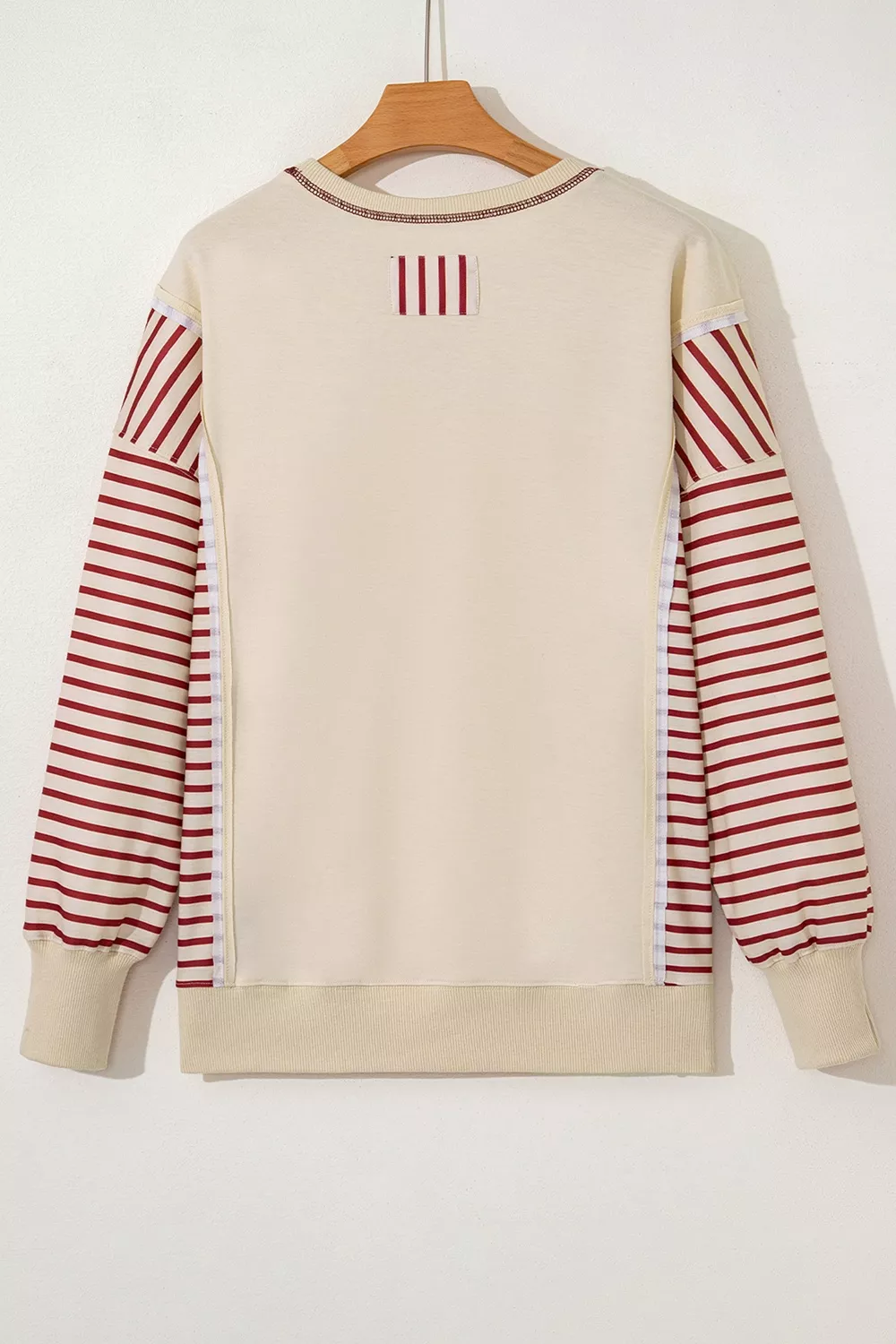 Slit Striped Long Sleeve Sweatshirt, image 5