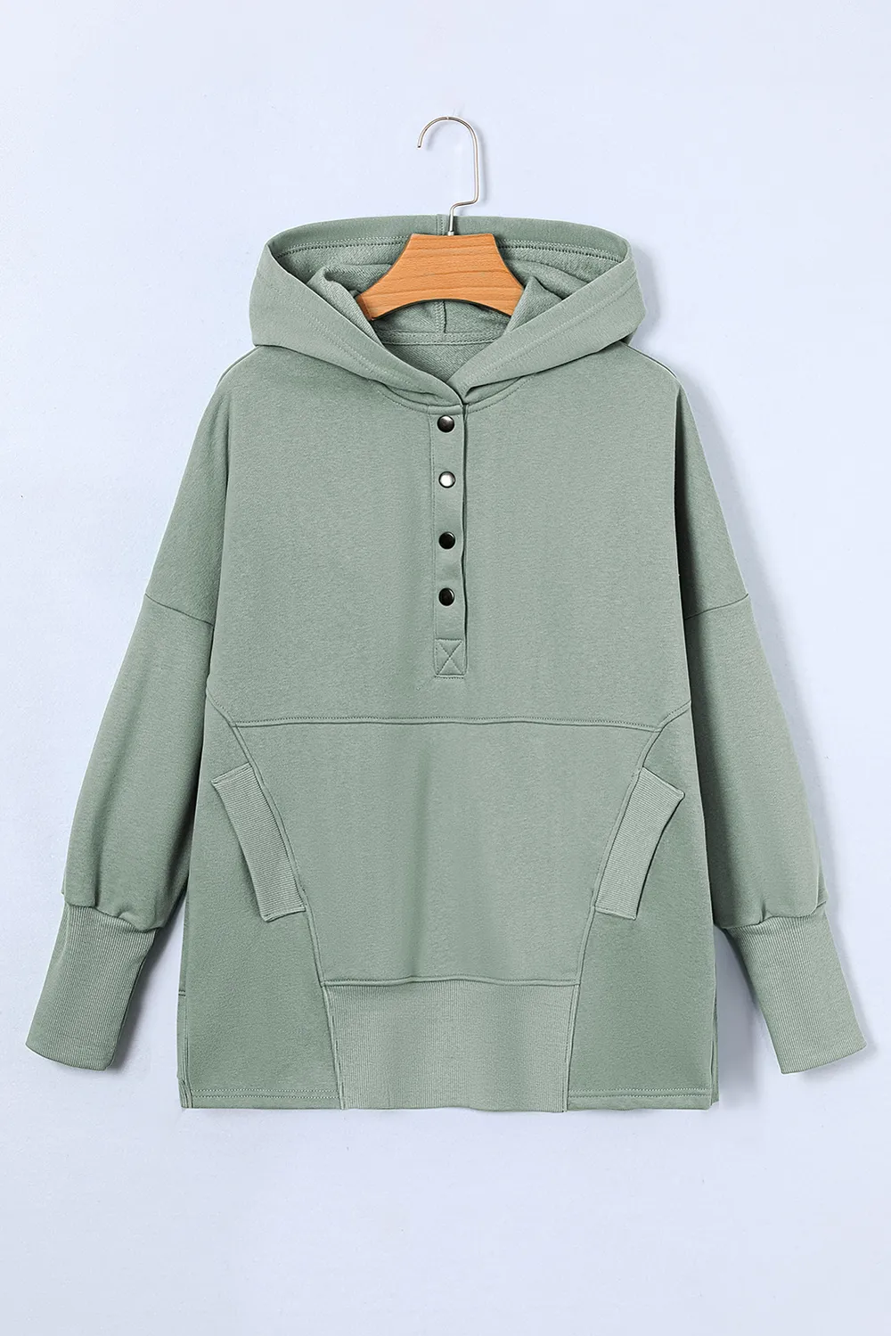 Quarter-Snap Dropped Shoulder Hoodie, image 24