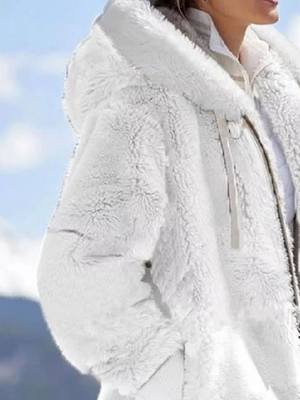 Full Size Cozy Fleece Zip-Up Hooded Jacket Plus Size, image 19