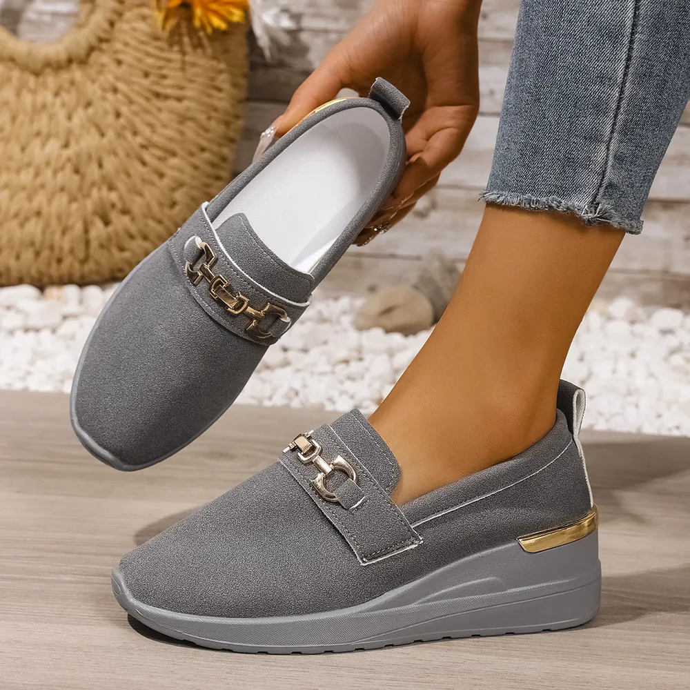 Round Toe Wedge Slip-Ons, image 5
