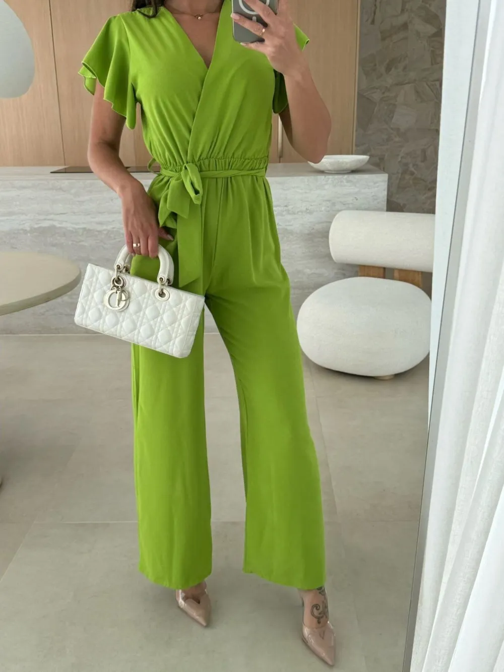 Surplice Wide Leg Belted Jumpsuit, image 14
