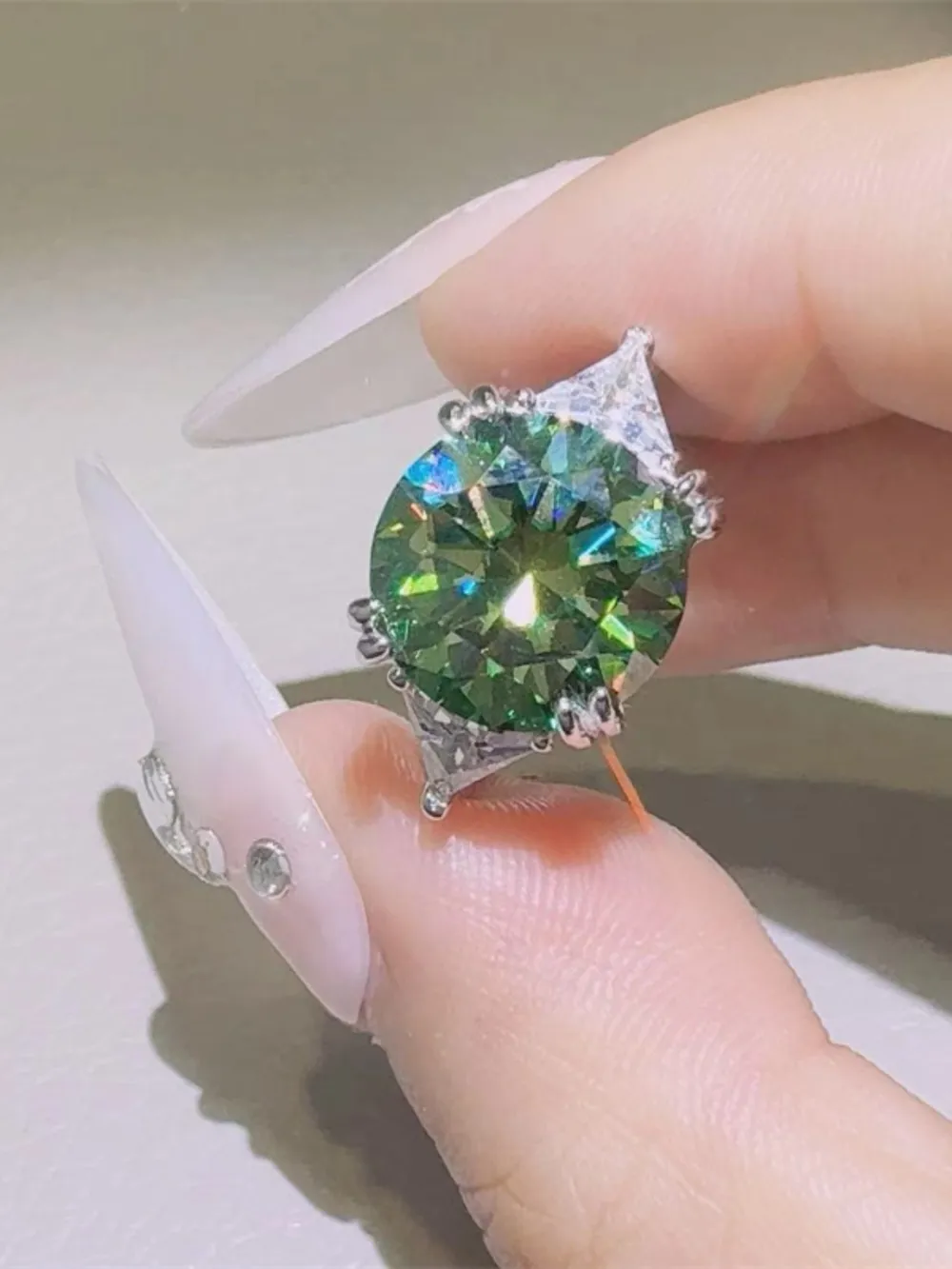 5 Carat Moissanite 925 Sterling Silver Ring, image 3