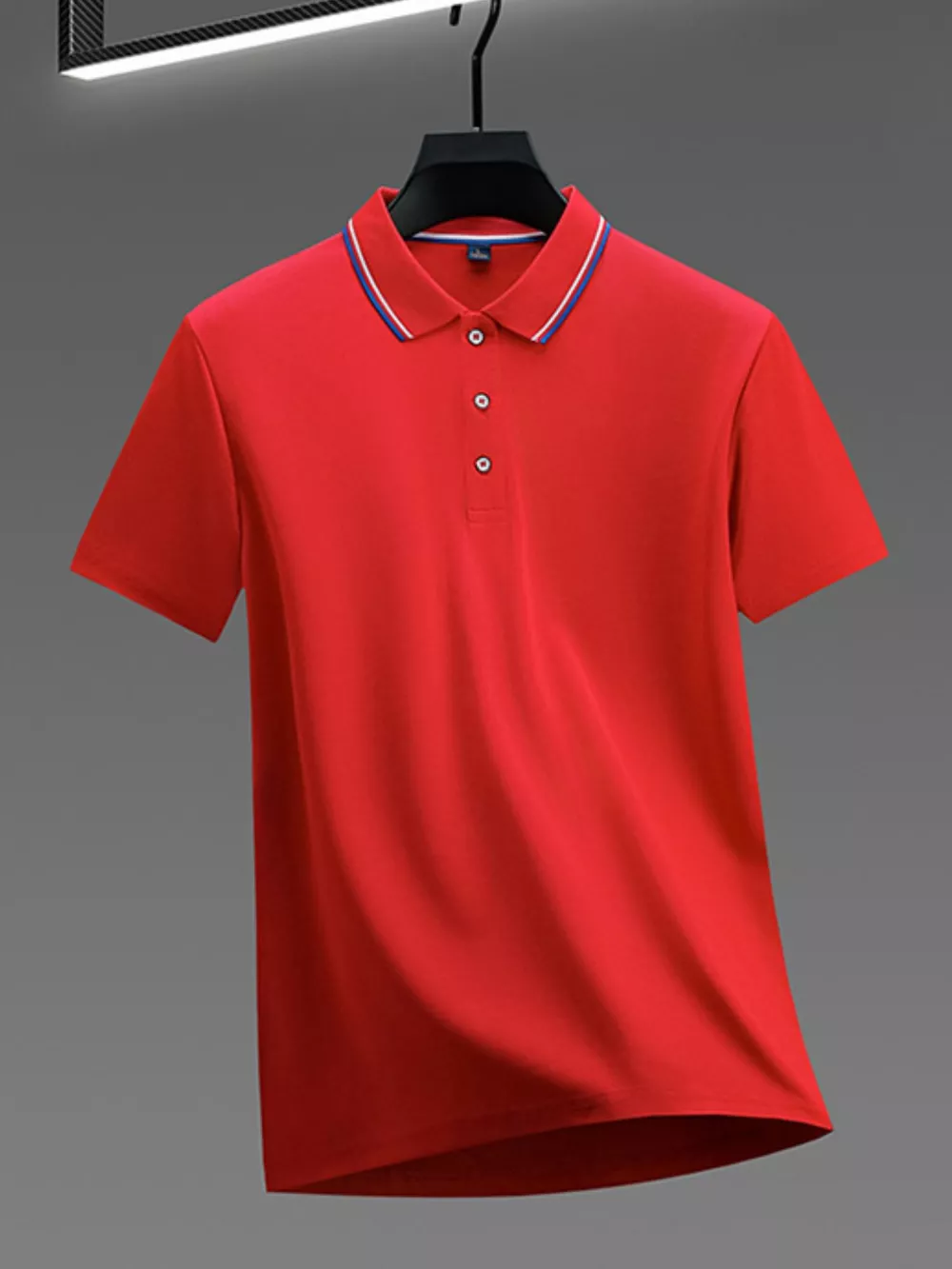 Men's Full Size Button Detail Short Sleeve Polo Plus Size, image 7