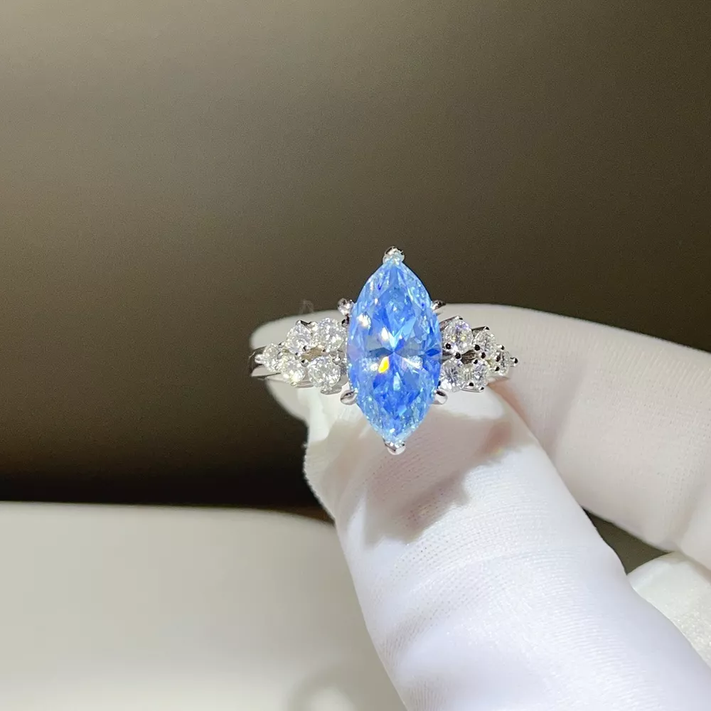 3 Carat 925 Sterling Silver Moissanite Ring, image 2