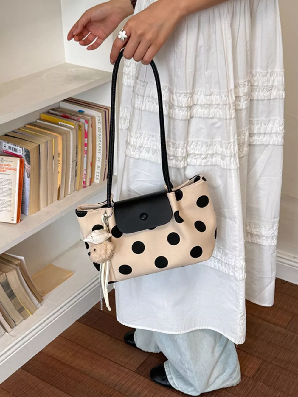 Polka Dot Shoulder Bag, image 3