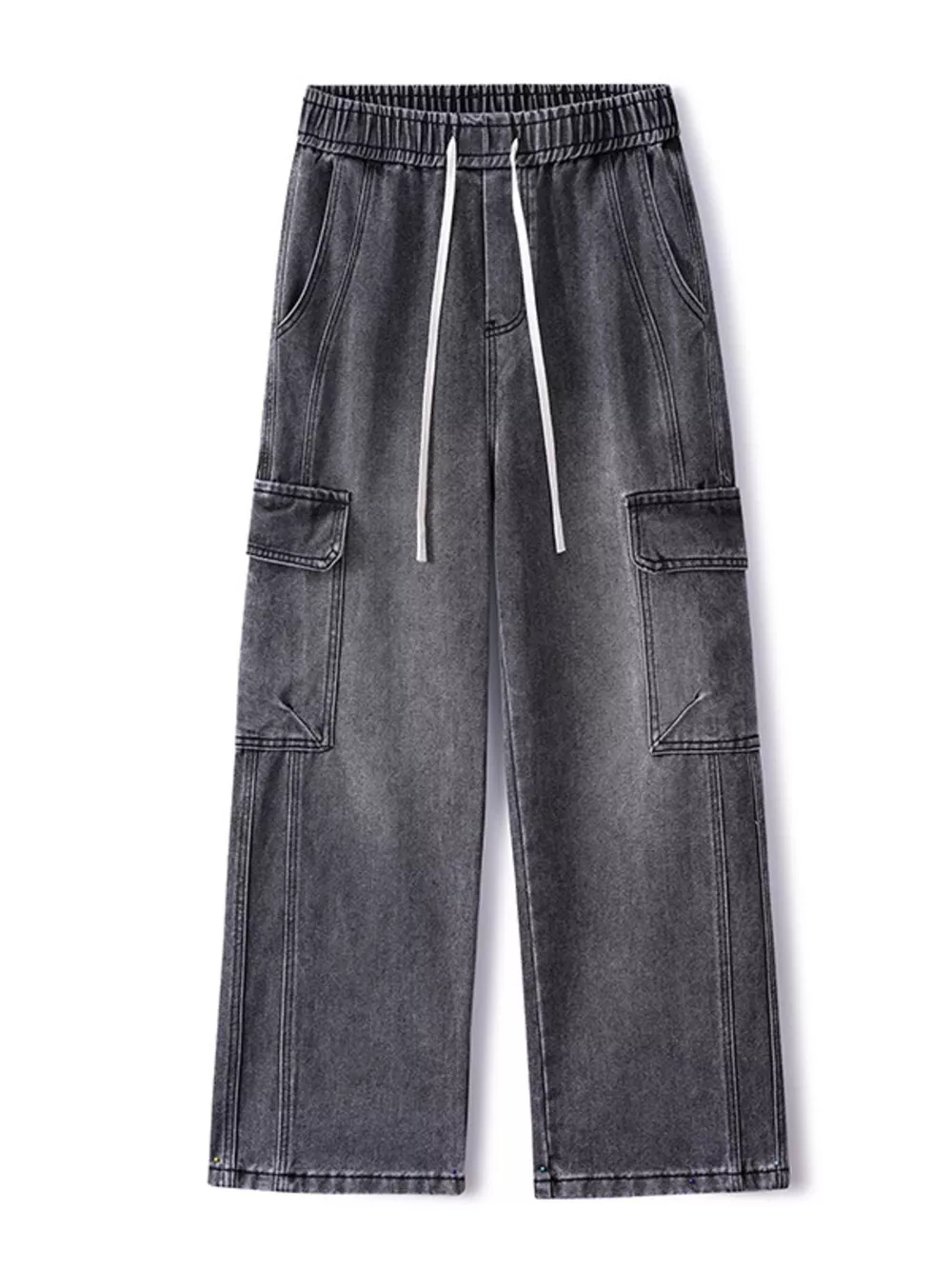 Men's Full Size Wide Leg Cargo Jeans Plus Size, image 18