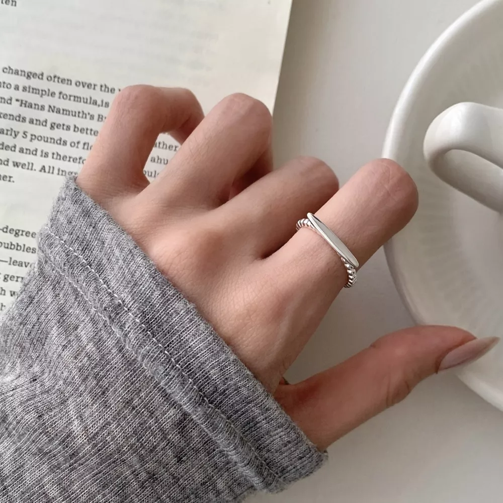 925 Sterling Silver Geometric Ring, image 4