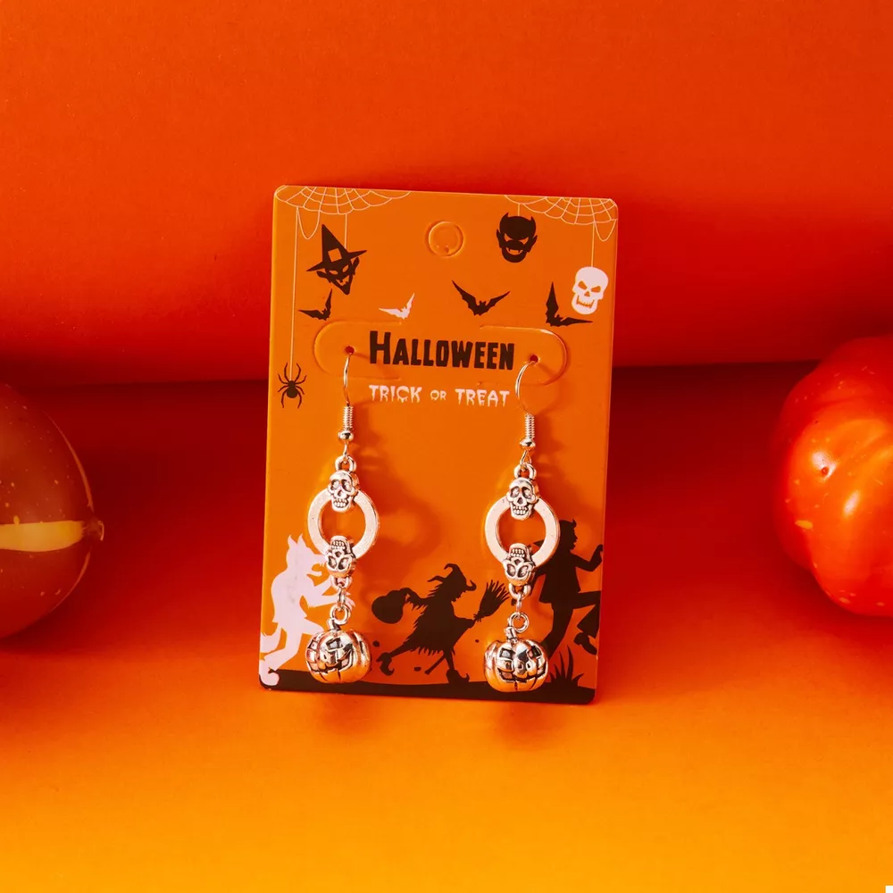 Halloween Pumpkin Dangle Earrings, image 4