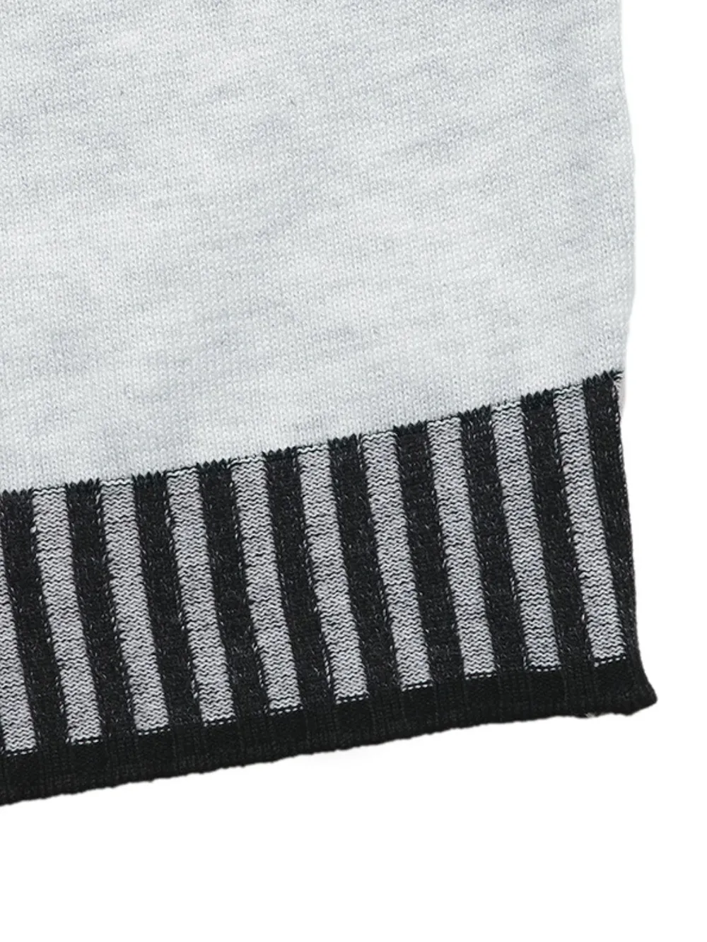 Striped Trim Tie Waist Sweater Dress, image 11