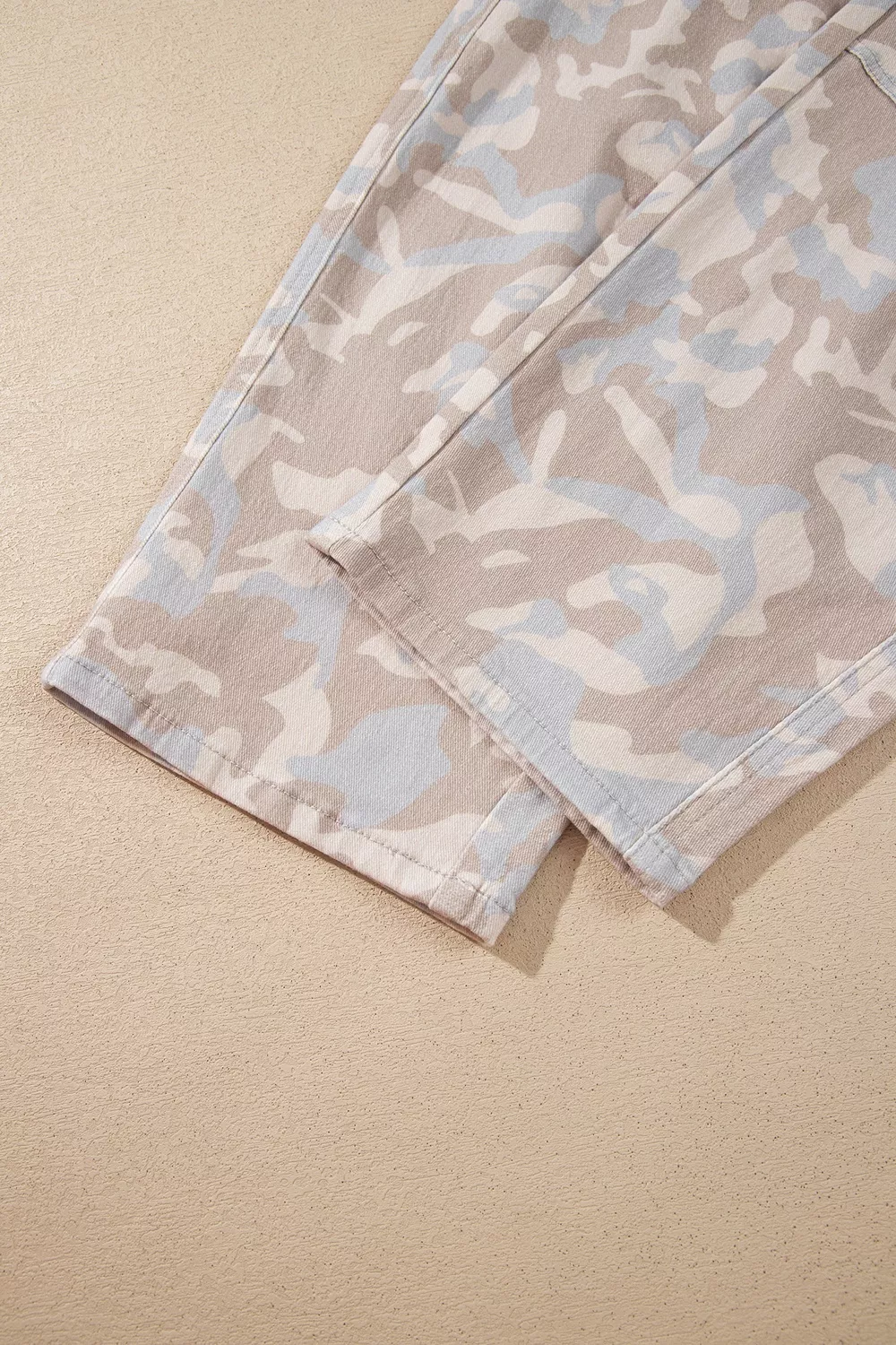 Camouflage Print Pocket Ankle-Length Barrel Jeans, image 15