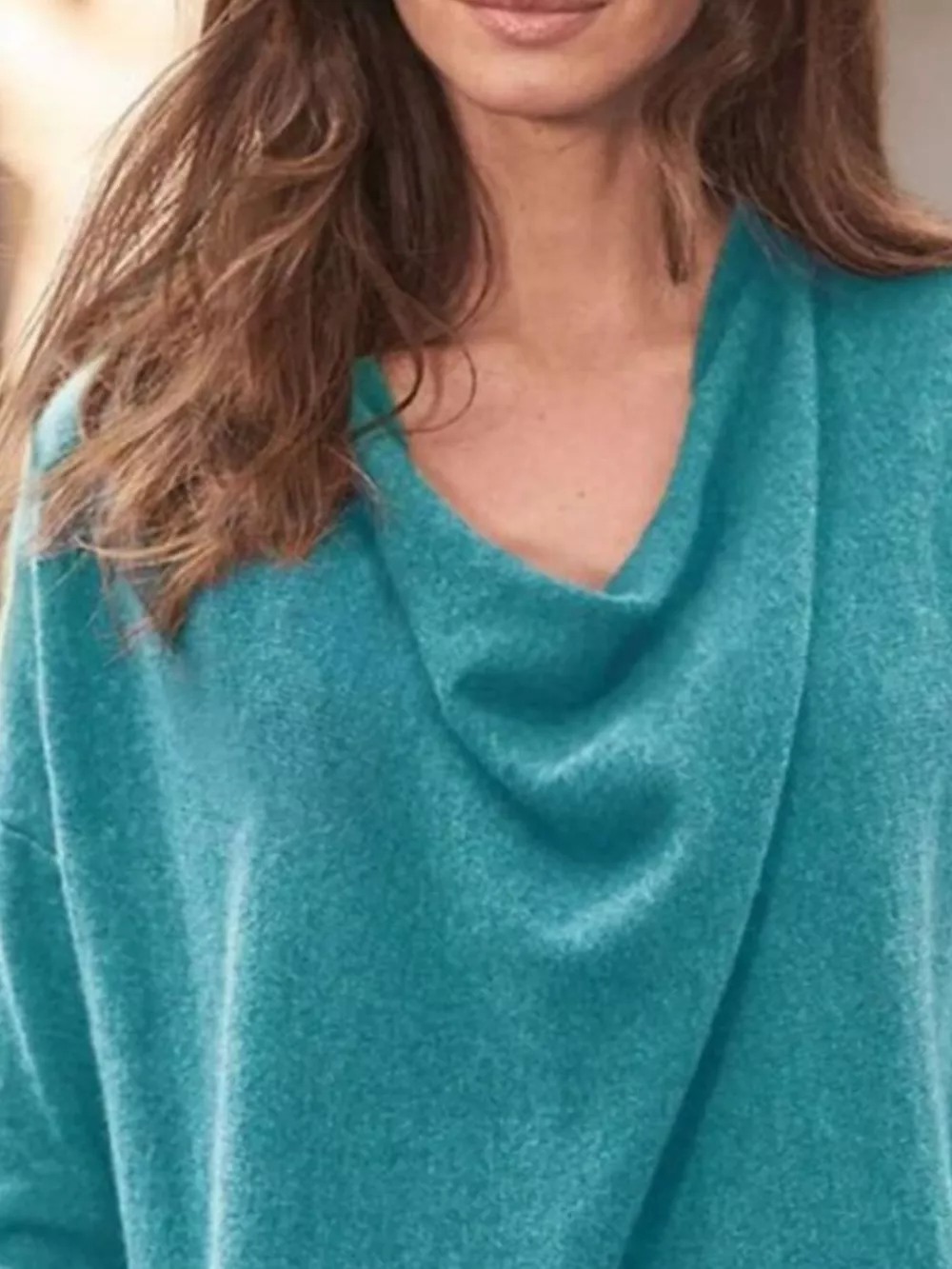 Full Size Cowl Neck Long Sleeve Top Plus Size, image 12
