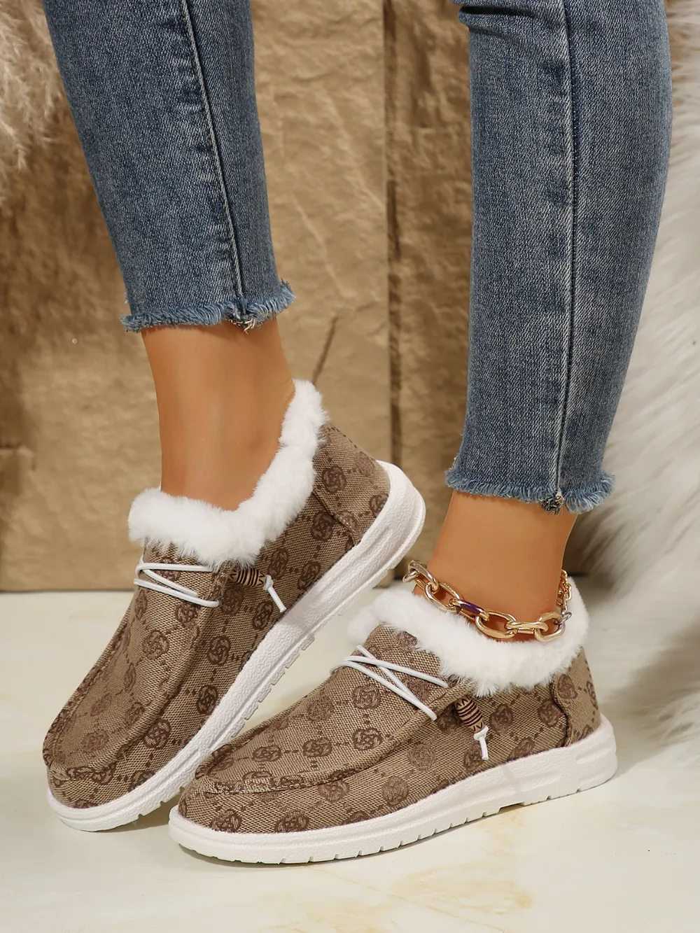Printed Round Toe Flat Slip-Ons, image 23