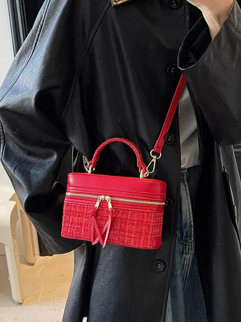 Boxy Top Handle Crossbody Bag, image 5
