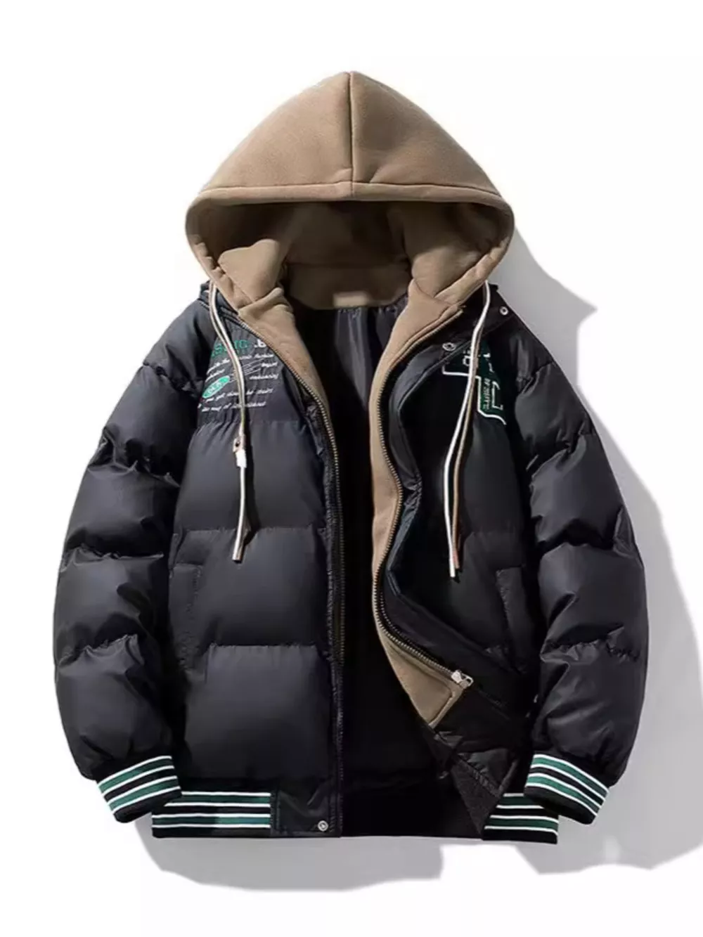 Men's Plus Size Hooded Padded Puffer Jacket