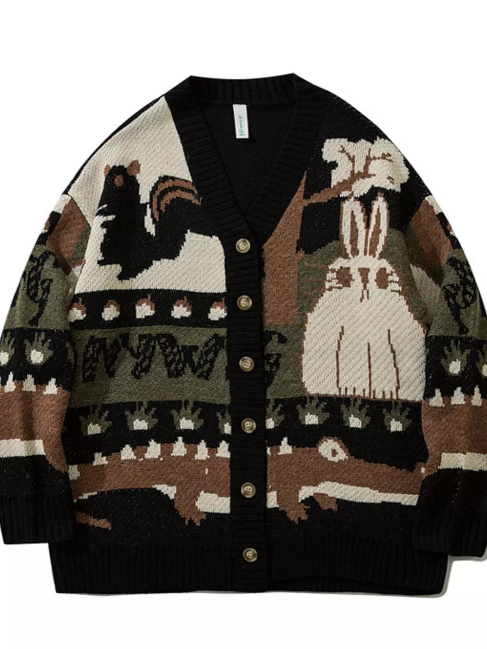 Men's Woodland Critter Knit Cardigan, image 4