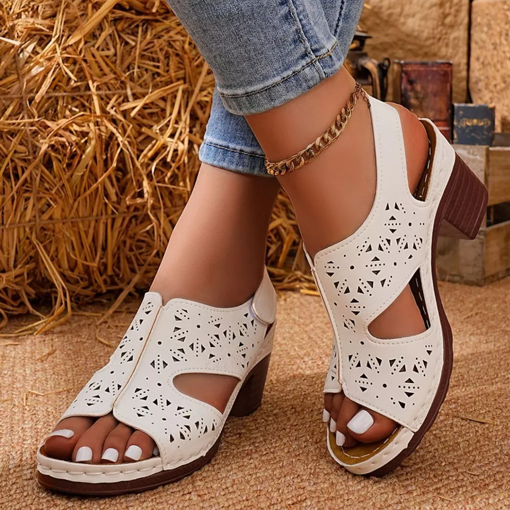 Open Toe Block Heels Sandals, image 4