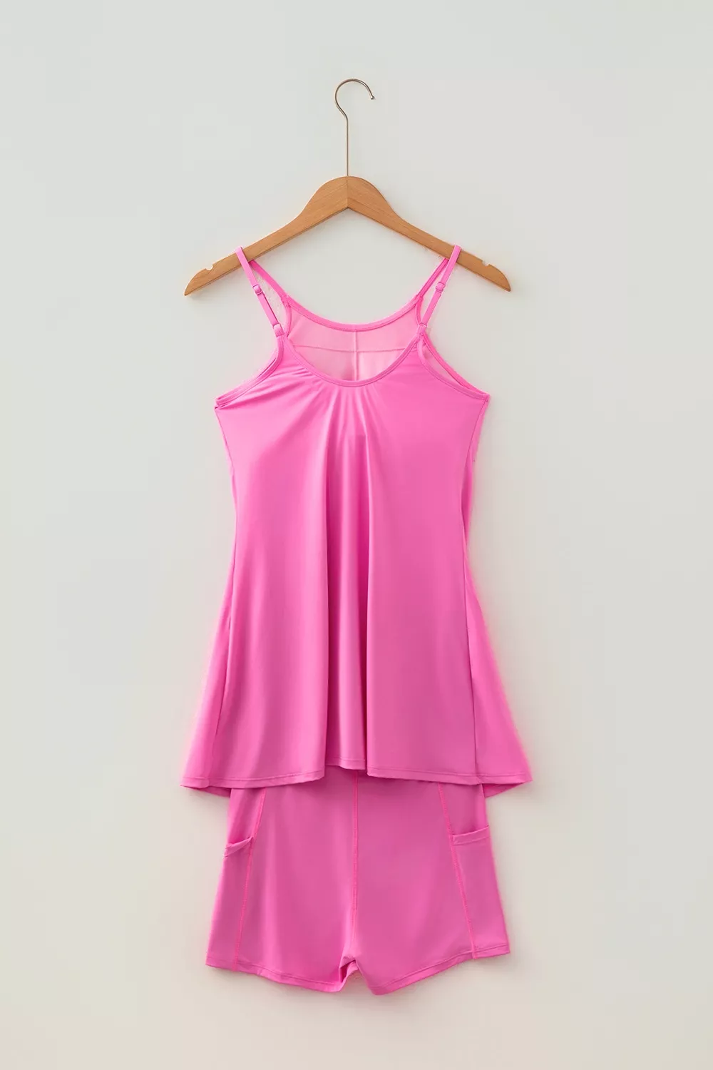 Twisted Strappy Back Active Mini Dress and Shorts Set, image 6
