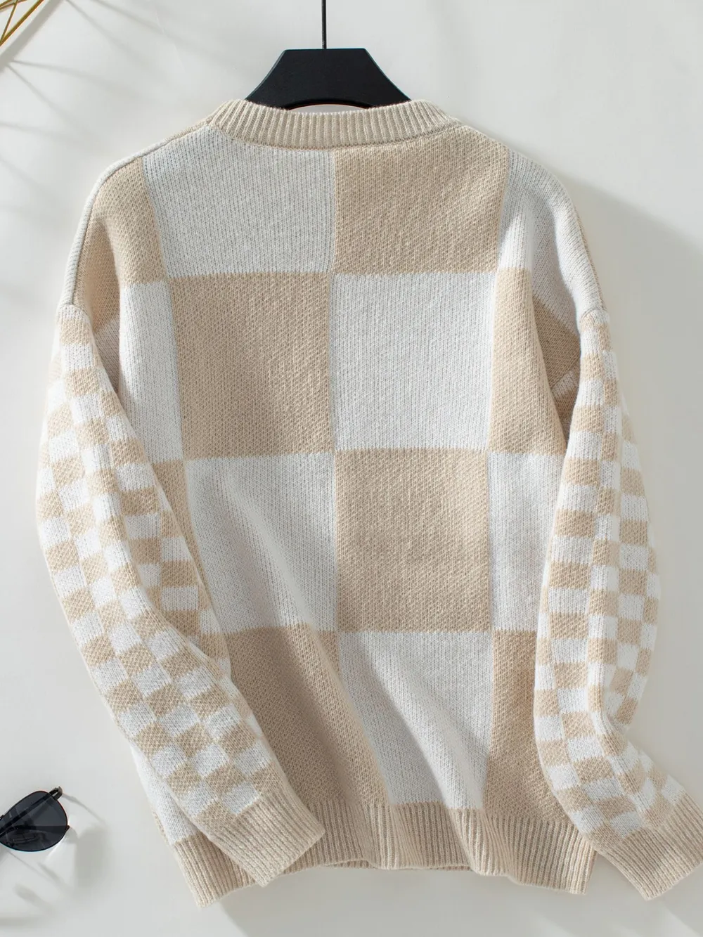 Color Block Round Neck Long Sleeve Sweater, image 2
