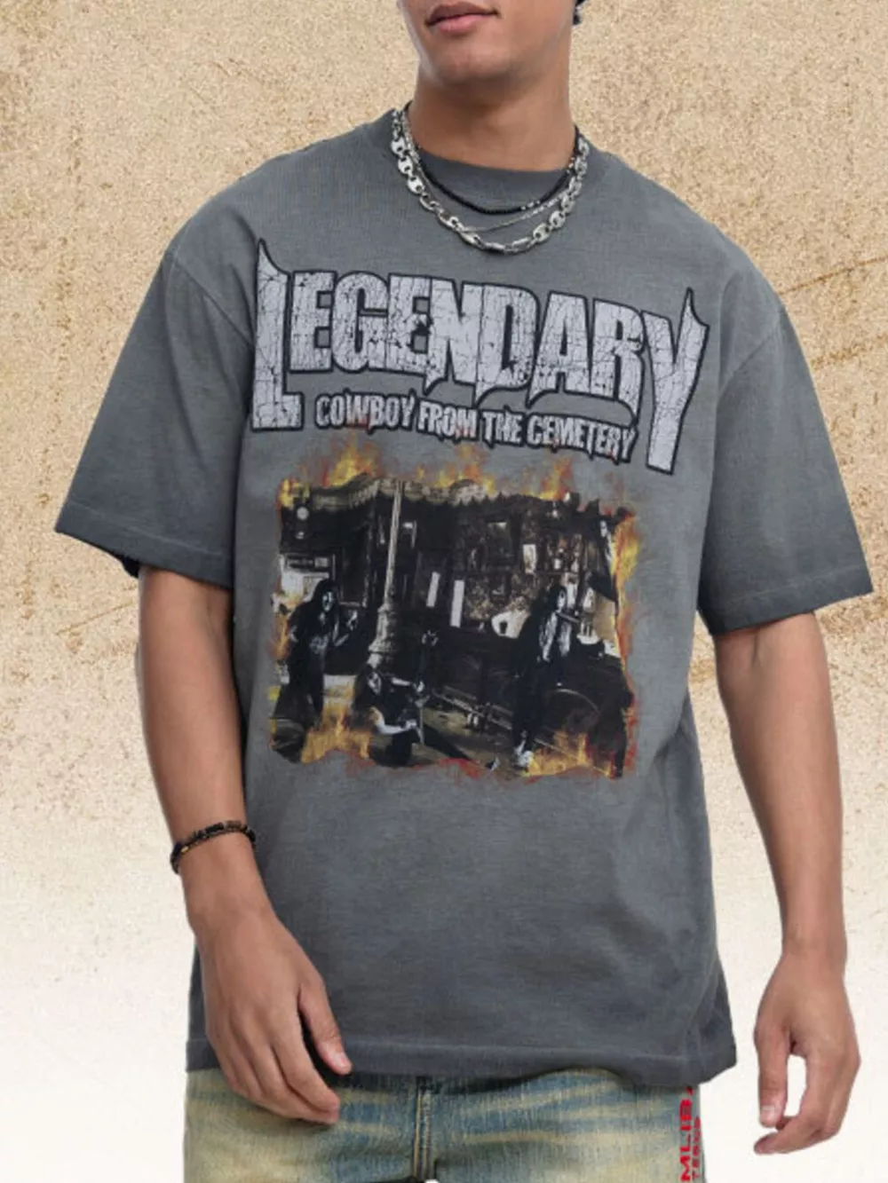 Men's Graphic Round Neck T-Shirt, image 6