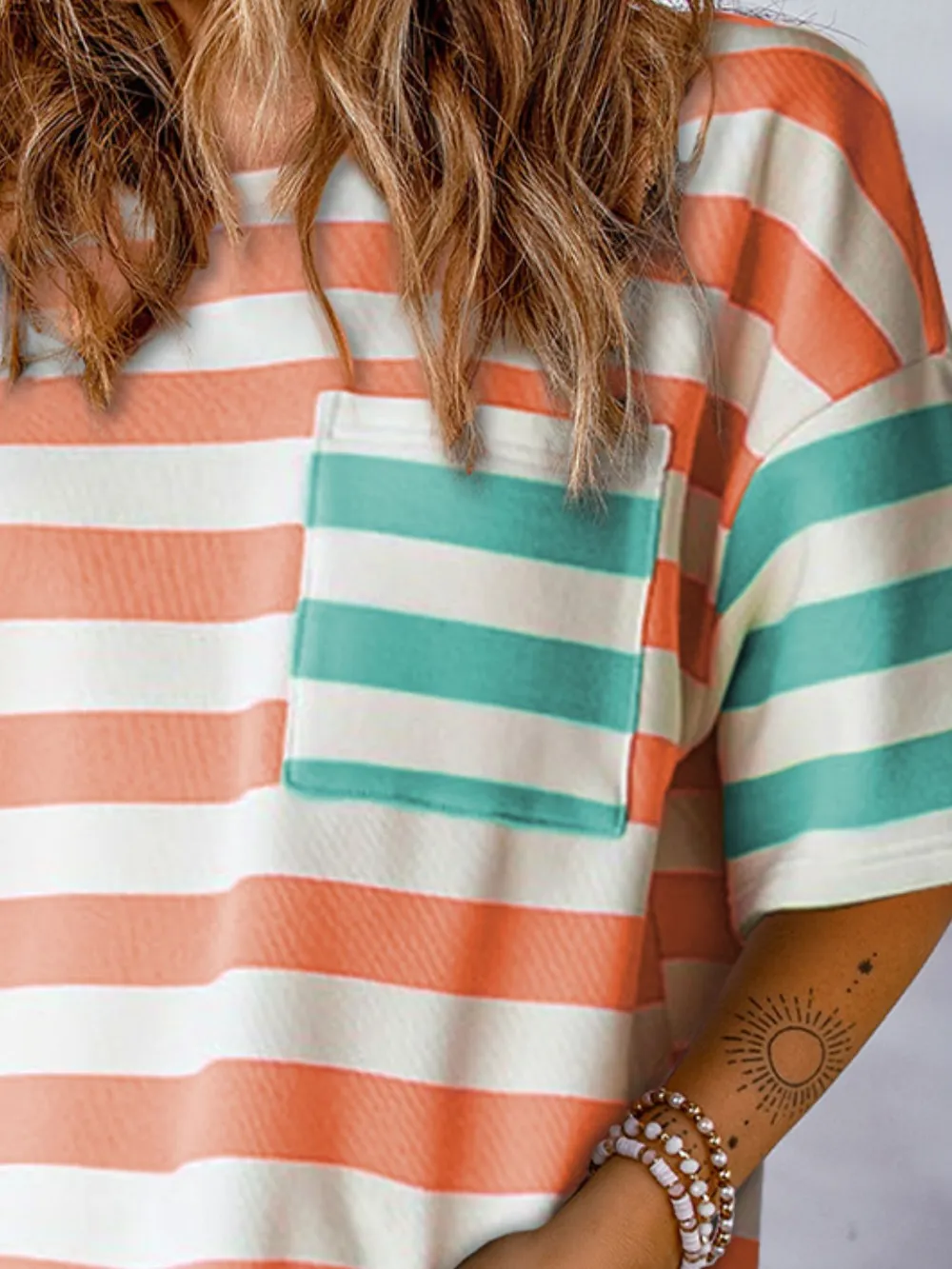 Striped Oversized Short Sleeve T-Shirt, image 16