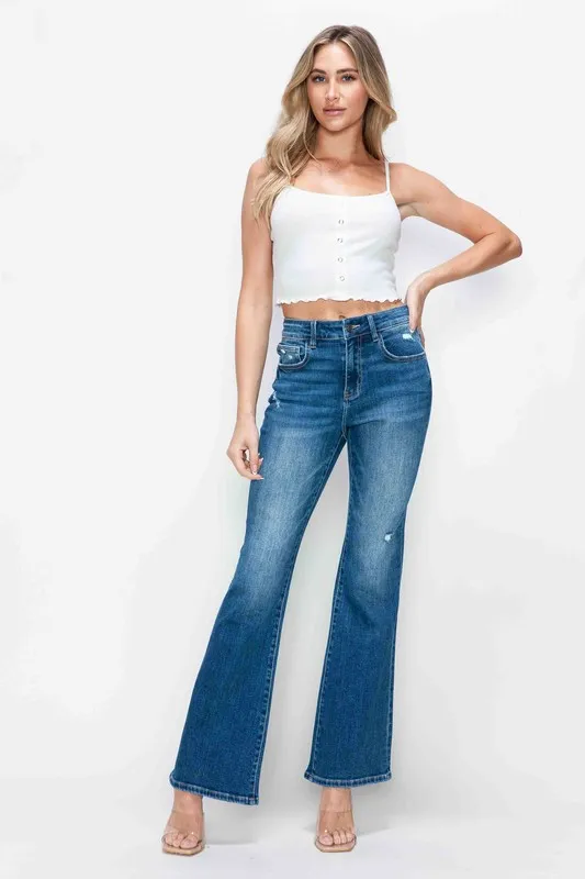Full Size High Rise Bootcut Jeans with Pockets, image 12