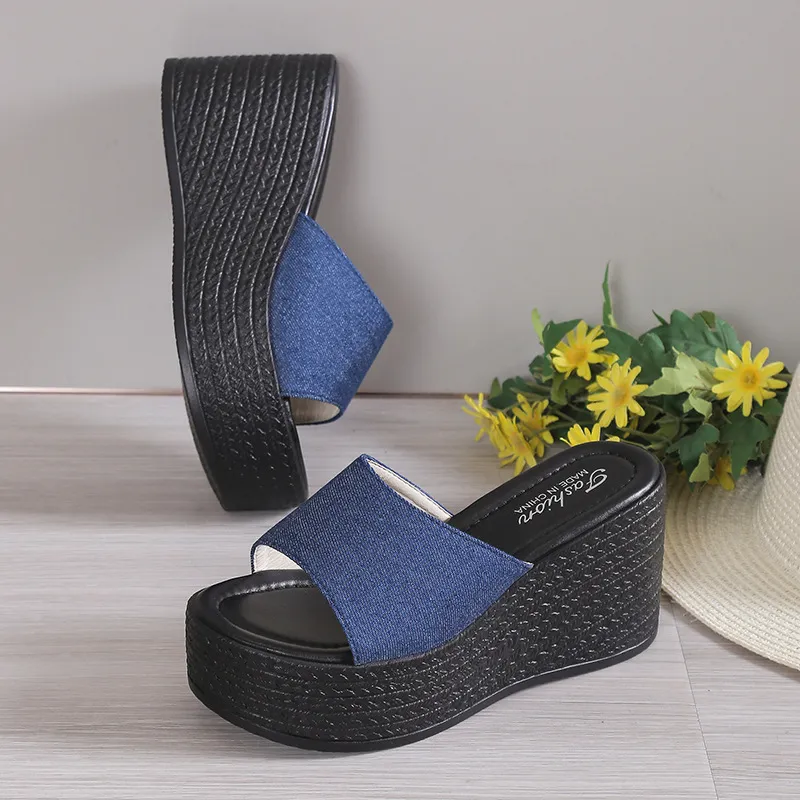 Open Toe Mid Heel Wedge Sandals, image 3
