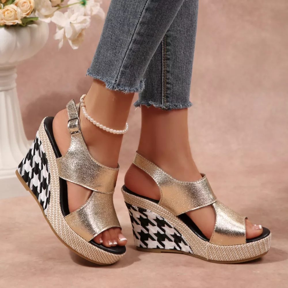 Open Toe Wedge Sandals, image 3
