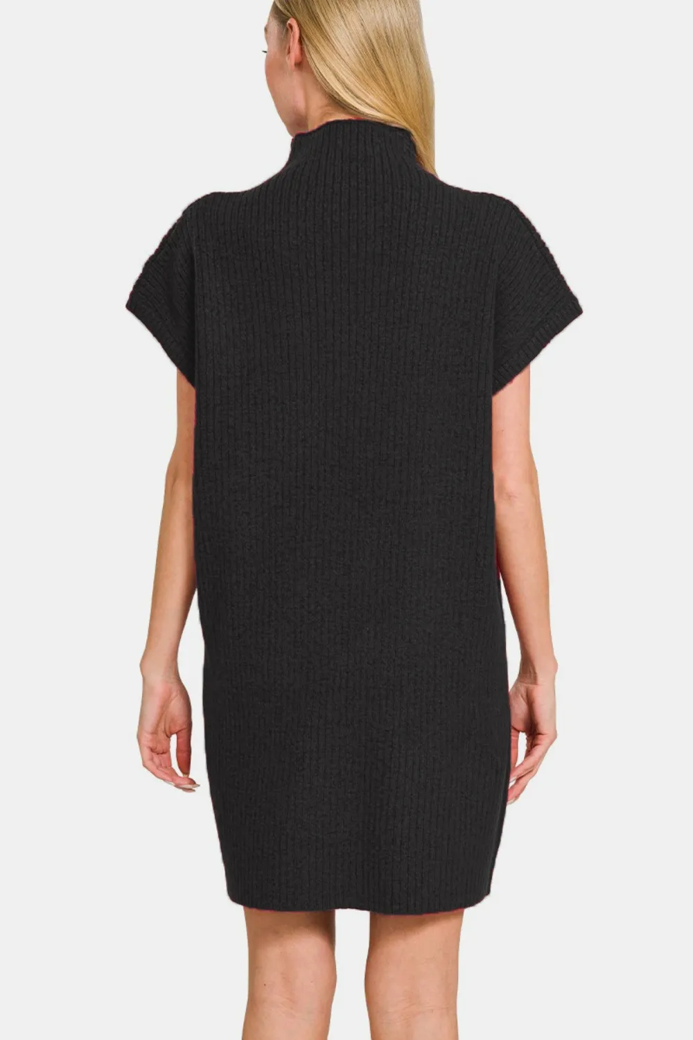 Short Sleeve Sweater Mini Dress, image 2