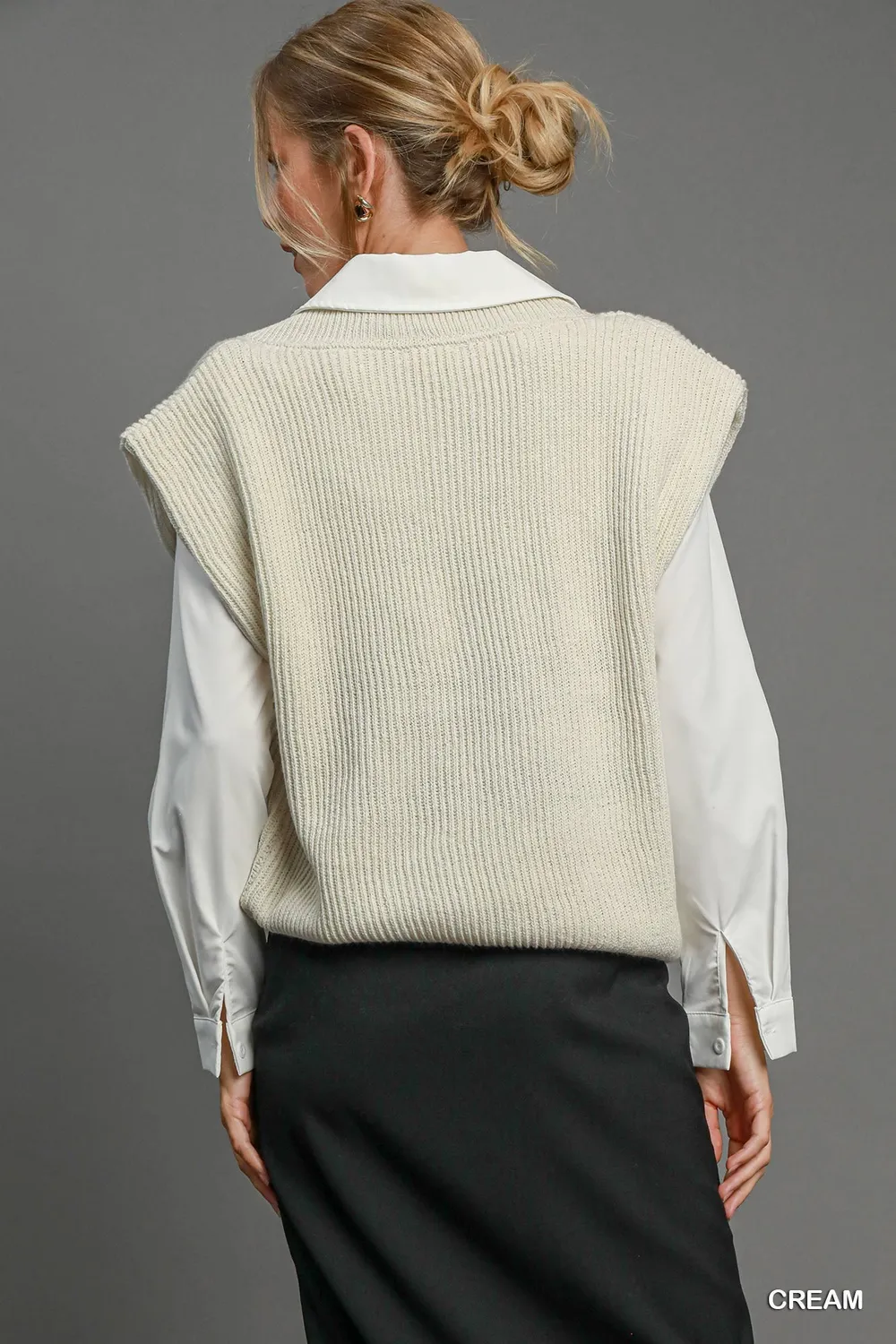 Oversized V Neck Vest, image 3