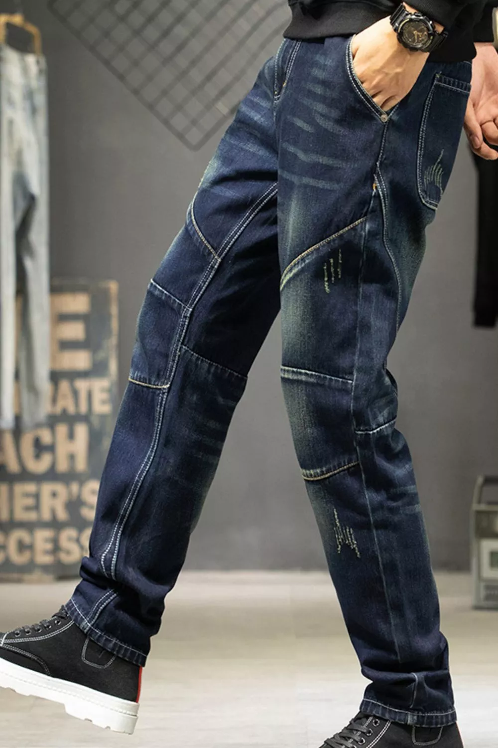 Men's Slim Fit Straight Leg Jeans, image 2