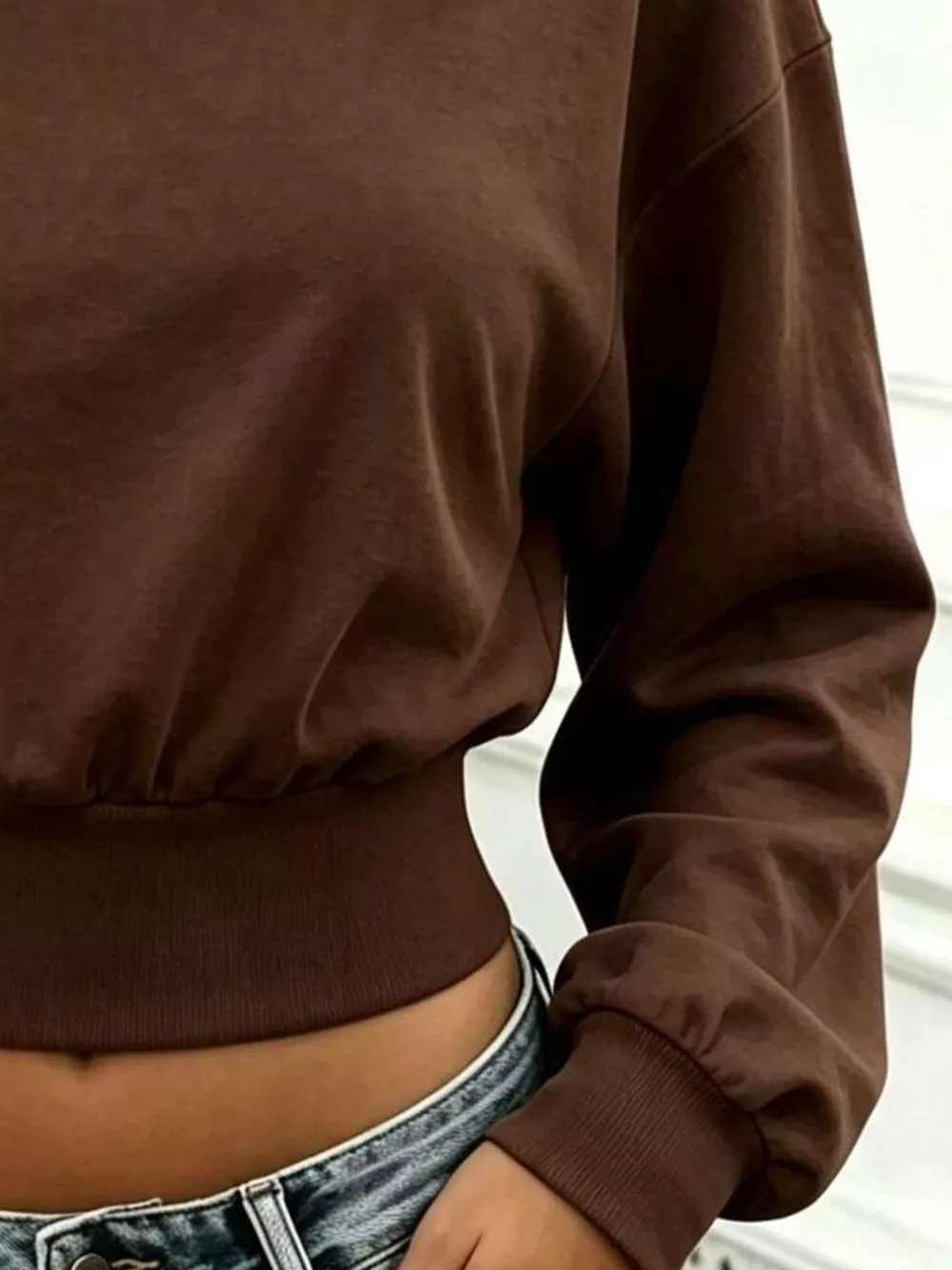 Long Sleeve Crop Sweatshirt, image 9
