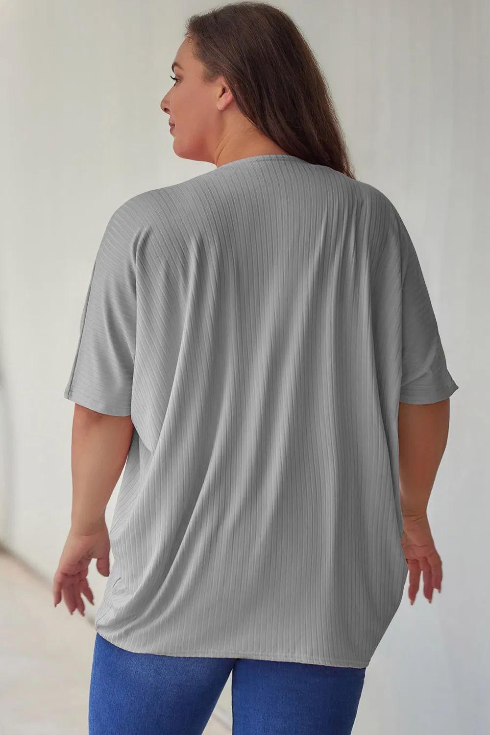 Plus Size Ribbed Cocoon Cover Up, image 17