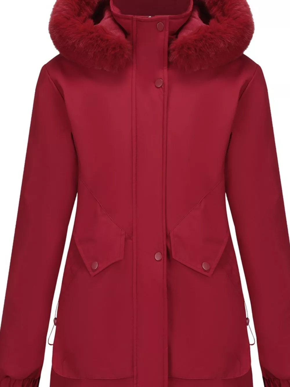 Full Size Fur Hooded Warm Winter Parka Outerwear Plus Size, image 28