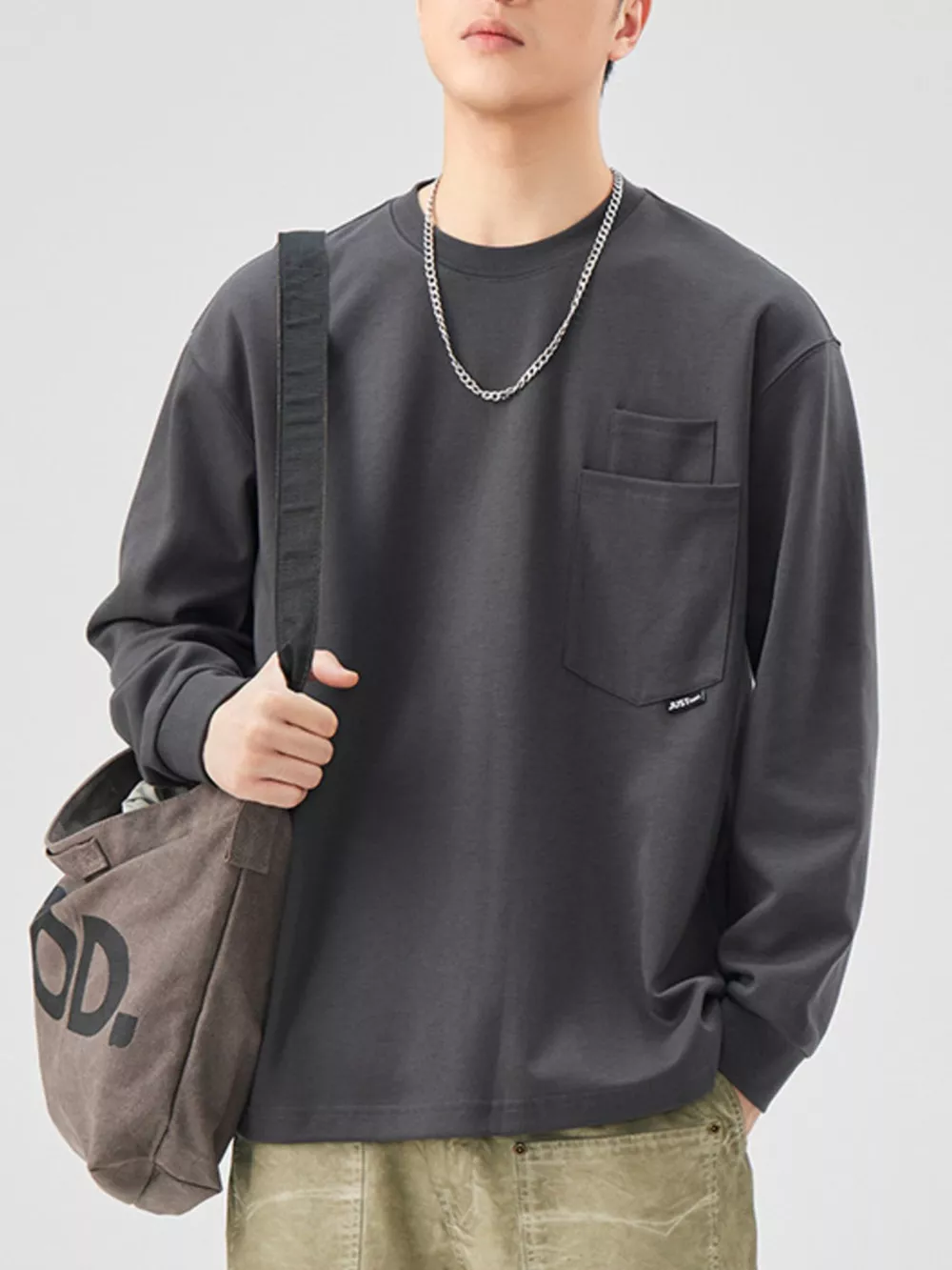 Men's Plus Size Casual Long Sleeve Sweatshirt, image 9